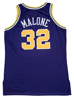 1994-95 Karl Malone Game Used Utah Jazz Road Jersey 